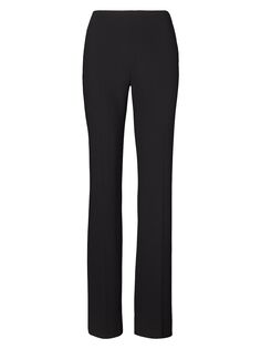 Эластичные шерстяные брюки Alandra Ralph Lauren Collection, черный