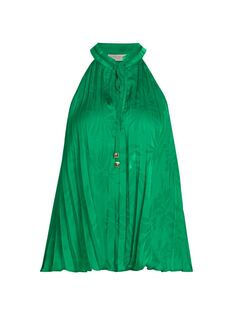 Жаккардовая блуза Alex Garden с завязками спереди Ramy Brook, зеленый