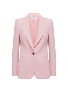 Пиджак Marina с остроконечной пуговицей Reiss, розовый