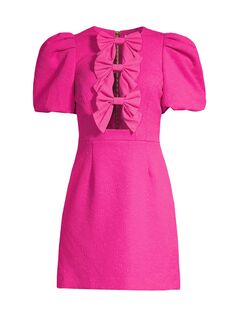 Мини-платье Сесили с бантом Rebecca Vallance, розовый
