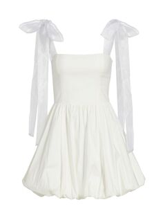 Мини-платье Enza с завязками на плечах Reformation, белый