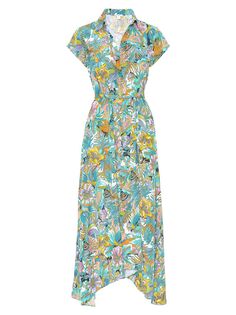 Платье-рубашка из вуали с принтом Vivienne Robert Graham, разноцветный