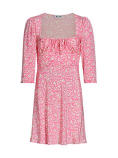 Мини-платье Lilita с цветочным принтом Rixo, розовый