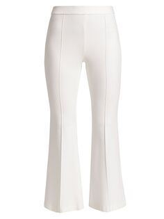 Укороченные расклешенные брюки без застежек Rosetta Getty, белый