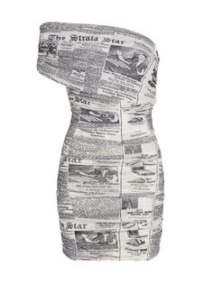 Мини-платье Zareena с газетным принтом Ronny Kobo