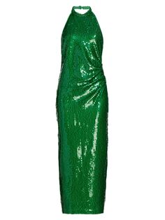 Платье Alix с блестками и бретелькой через шею Ronny Kobo, зеленый