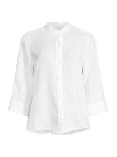 Льняная рубашка с многоуровневой спиной ROSSO35, белый