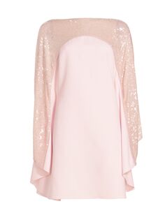 Платье из крепа и пайеток Almana Safiyaa, розовый