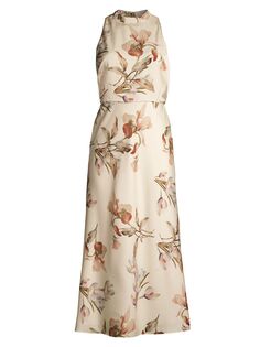 Атласное платье-миди Lisandra с цветочным принтом Sachin &amp; Babi