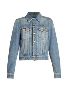 Классическая джинсовая куртка Saint Laurent, синий