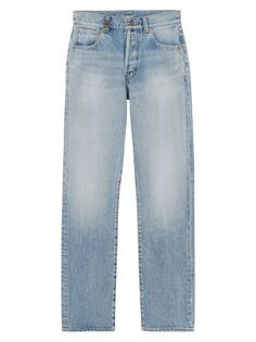 Cassandre Jeans In Hawaii Denim Saint Laurent, синий