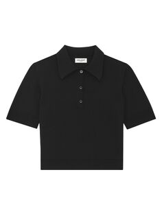 Укороченная рубашка-поло из шерсти Saint Laurent