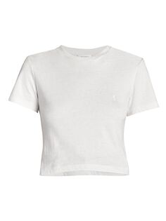 Укороченная облегающая футболка Saint Laurent