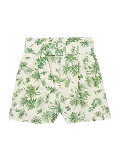 Свободные шорты с пальмовым принтом Sandro, экру