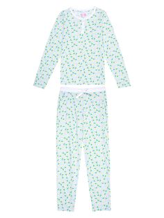 Длинный пижамный комплект из джерси Daisy Sant and Abel, белый