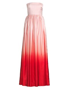 плиссированное платье трапециевидной формы Teigen Sau Lee, красный