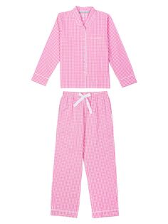 Пижамный комплект с принтом Hepburn Gingham Sant and Abel, розовый