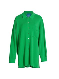 Свободная куртка из крепа Blaz Simon Miller, зеленый