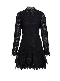 Кружевное платье из гипюра SIMKHAI, черный