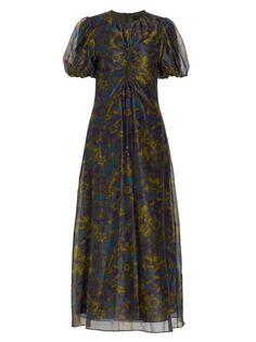 Платье макси Valerio из смесового шелка с каплевидным вырезом SIR.
