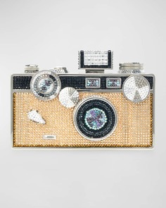 Сумка-клатч с кристаллами Click Camera Judith Leiber Couture