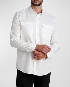 Мужская жаккардовая спортивная рубашка с нагрудным карманом Karl Lagerfeld Paris
