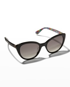 Солнцезащитные очки «кошачий глаз» из ацетата с поляризацией kate spade new york