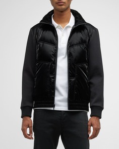 Мужская стеганая куртка смешанной техники Karl Lagerfeld Paris