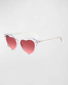 Солнцезащитные очки в форме сердца из ацетата велмы kate spade new york