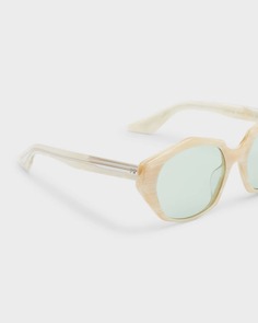 Круглые солнцезащитные очки 1971C из ацетата и пластика KHAITE x Oliver Peoples