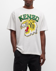 Мужская футболка оверсайз Tiger Varsity Kenzo