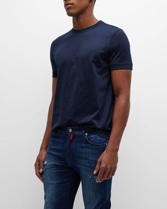 Мужская хлопковая футболка с круглым вырезом KNT