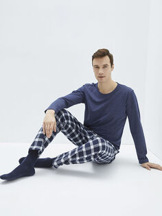 Стандартный клетчатый мужской пижамный комплект LCW Dream