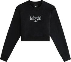 Толстовка Kith Women For Aaliyah Babygirl Lynn Cropped Crew &apos;Black&apos;, черный