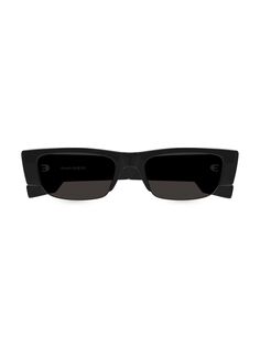 Прямоугольные солнцезащитные очки Mcqueen Graffiti 54MM Alexander McQueen, черный