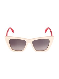 Фирменные солнцезащитные очки «кошачий глаз» 54 мм Alexander McQueen, розовый