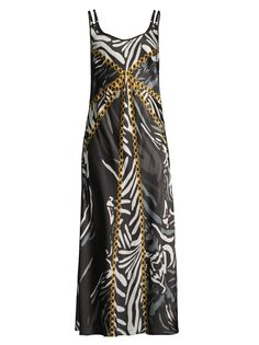 Шелковое платье-комбинация макси Lavandou Anne Fontaine, черный