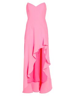 Платье Symone без бретелек с оборками Amanda Uprichard, розовый