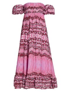 Макси-платье Vanessa Ikat с открытыми плечами Atelier 17.56
