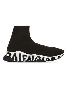 Кроссовки Speed Graffiti Balenciaga, черный