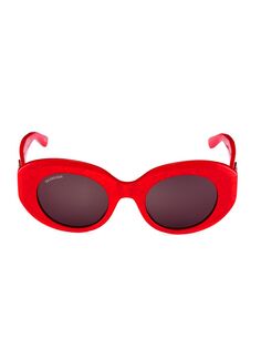 Овальные солнцезащитные очки Rive Gauche 52MM Balenciaga, красный