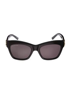 Солнцезащитные очки «кошачий глаз» 53 мм Balenciaga, черный
