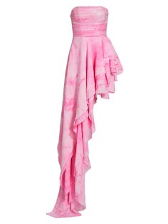 Платье Tulum High-Low без бретелек Bronx and Banco, розовый