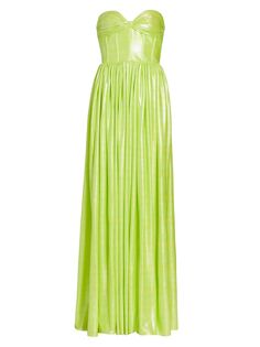 Платье без бретелек Florence с эффектом металлик Bronx and Banco, зеленый