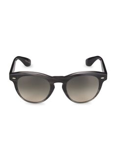 Круглые солнцезащитные очки Nino 50 мм Brunello Cucinelli &amp; Oliver Peoples, угольный