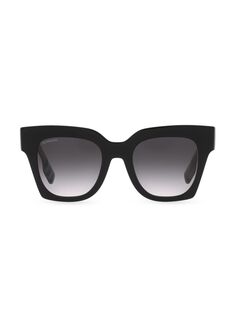 Квадратные солнцезащитные очки 49 мм Burberry, черный
