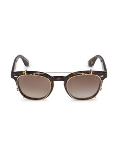 Солнцезащитные очки Jep Sun 49MM с подушкой Brunello Cucinelli &amp; Oliver Peoples, коричневый