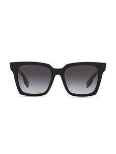 Квадратные солнцезащитные очки 53 мм Burberry, черный