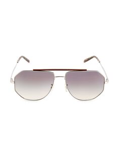 Солнцезащитные очки-авиаторы Moraldo 59MM Brunello Cucinelli &amp; Oliver Peoples, серебряный