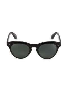 Круглые солнцезащитные очки Nino 50 мм Brunello Cucinelli &amp; Oliver Peoples, черный